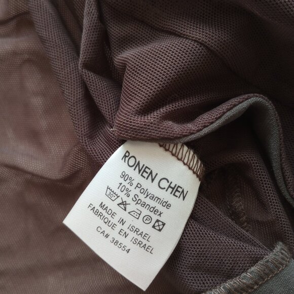 Ronen Chen NWT Designer Minimalist Sheer Mesh Tie Front Fairycore Cardigan - Picture 4 of 8